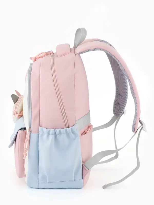 Рюкзак школьный, с кошельком, для девочки, 32&times;14&times;46 см, розовый