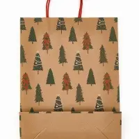 Набор подарочных пакетов &laquo;Ёлочки&raquo;, 3 шт,  25&times;4&times;30.5 см, 30&times;40&times;11,5 см, 18&times;23&times;10 см