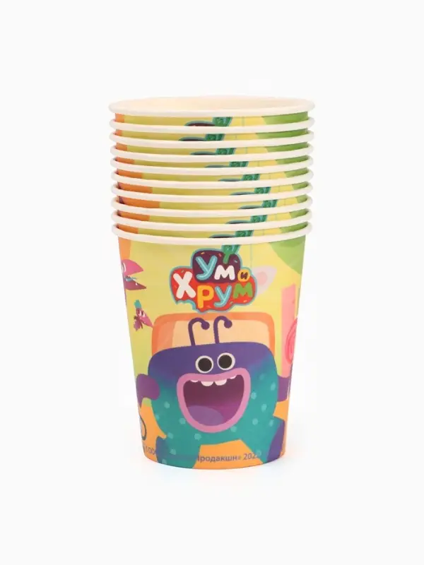 Стакан одноразовый бумажный, 250 мл, Ум и Хрум
