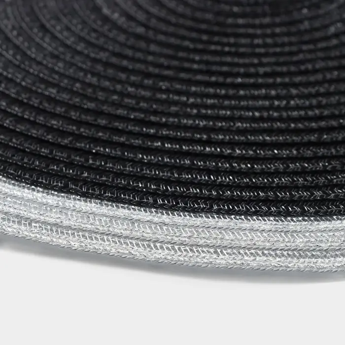 Салфетка сервировочная на стол Доляна &laquo;Лана&raquo;, d=38 см, чёрная