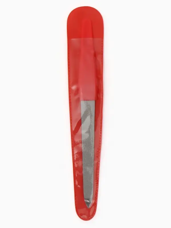 Пилка металлическая для ногтей, 15 см, в чехле, МИКС