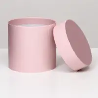 Коробка подарочная круглая, шляпная, розовая, 10&times;10 см