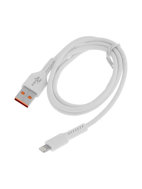 Кабель VIXION PRO VX-17i, USB  - Lightning, 2.1 А, 1 м, белый
