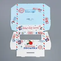 Коробка складная «Новогодняя посылка», 17 х 7 х 4 см