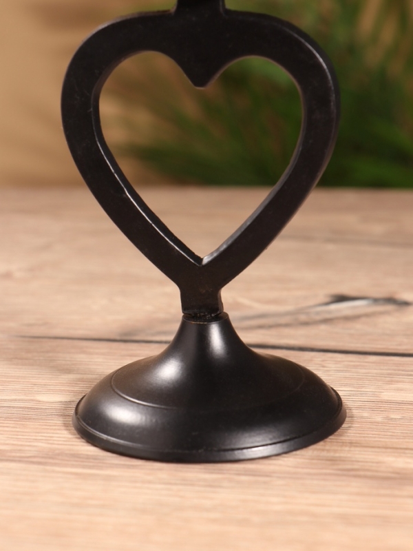 Подсвечник на 1 свечу "Купидон" латунь, черный с золотом 7х7,5х16,5 см