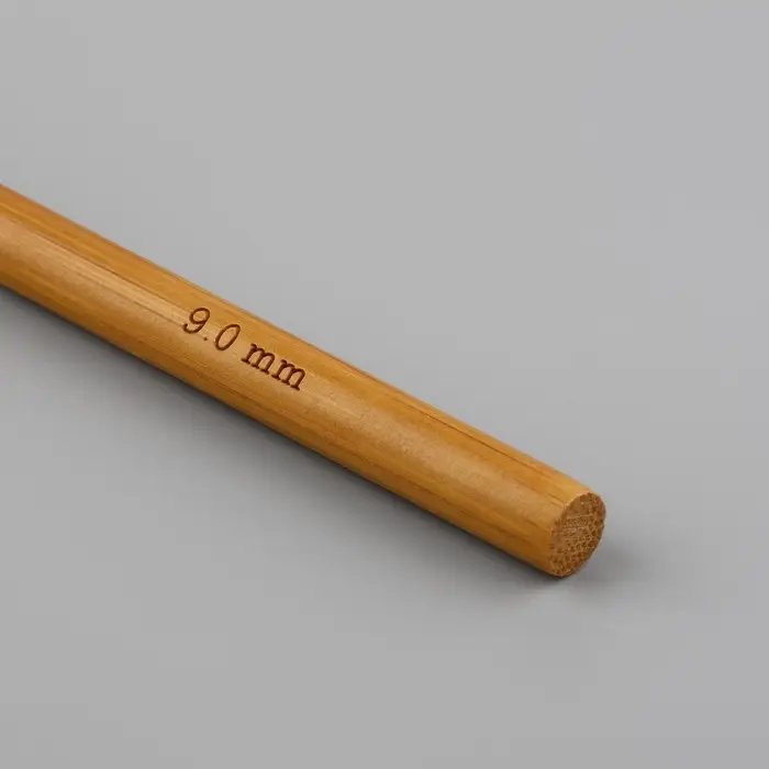 Крючок для вязания, бамбуковый, d=9 мм, 15 см Крючок для вязания, бамбуковый, d=9 мм, 15 см