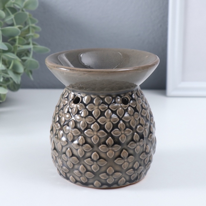 Аромалампа керамика  Аромалампа керамика "Геометрические узоры" МИКС 9х9,5х11 см