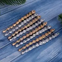 Ёлочные игрушки набор 8 шт. &laquo;Витые сосульки&raquo;, 12 см, серебро/золото