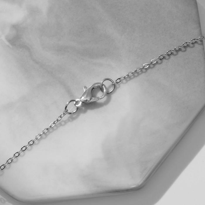 Бусы ассорти «Цепь» блеск шамбала, цвет белый в серебре, L=80 см, №12