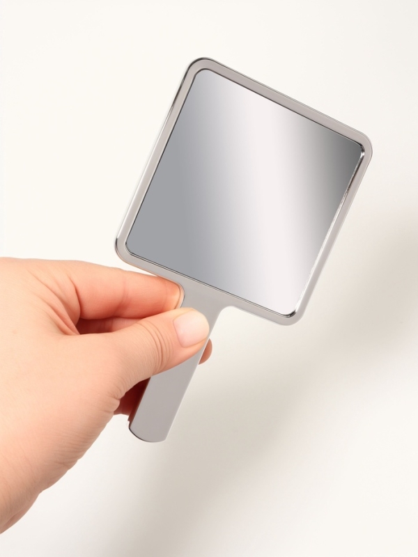 Зеркало с руч квад-т (1) б/увел ГАЛЬВАНИКА 16*9см пласт сереб подвес QF Зеркало с руч квад-т (1) б/увел ГАЛЬВАНИКА 16*9см пласт сереб подвес QF