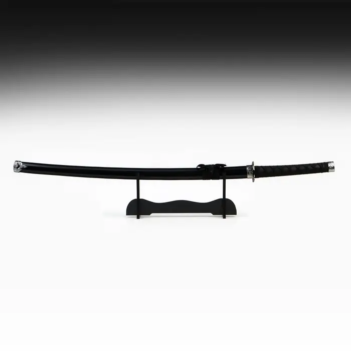 Макет оружия &laquo;Сувенирная катана на подставке. Хизока&raquo;, 100 см, клинок 53 см, чёрная