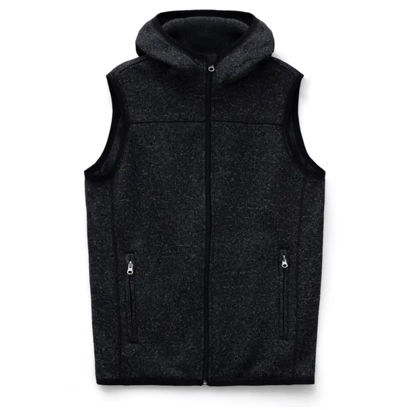 Жилет с капюшоном унисекс Gotland, черный, размер S Жилет с капюшоном унисекс Gotland, черный, размер S