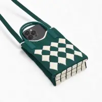 Сумка подр Ромбы, 12*4*17, отд на кнопке, дл ремень, зеленый Сумка подр Ромбы, 12*4*17, отд на кнопке, дл ремень, зеленый