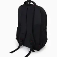 Рюкзак молодёжный, 2 отдела на молнии, 4 кармана, размер 37&times;17&times;54 см, чёрный