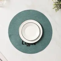 Салфетки сервировочные на стол Доляна Coffee, 4 шт., d=37 см, бирюзовые