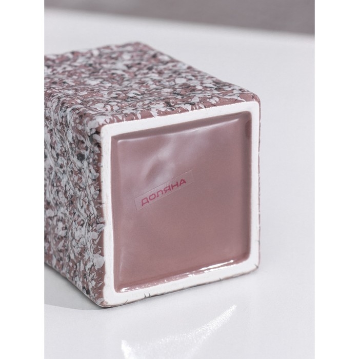 Дозатор для жидкого мыла Доляна «Гранит», 400 мл, цвет коричневый Дозатор для жидкого мыла Доляна «Гранит», 400 мл, цвет коричневый