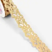 Лента фигурная &laquo;Вьюнчик&raquo;, 25 мм, 9&plusmn;0.5 м, бежевая