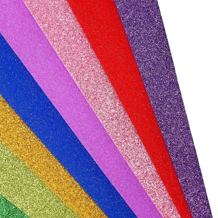 Набор &laquo;Пенка с блёстками&raquo; А4, 10 листов, 10 цветов, толщина 2 мм