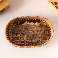 Сухарница "Деревенька", 23,5х16х5х4,5 см, береста
