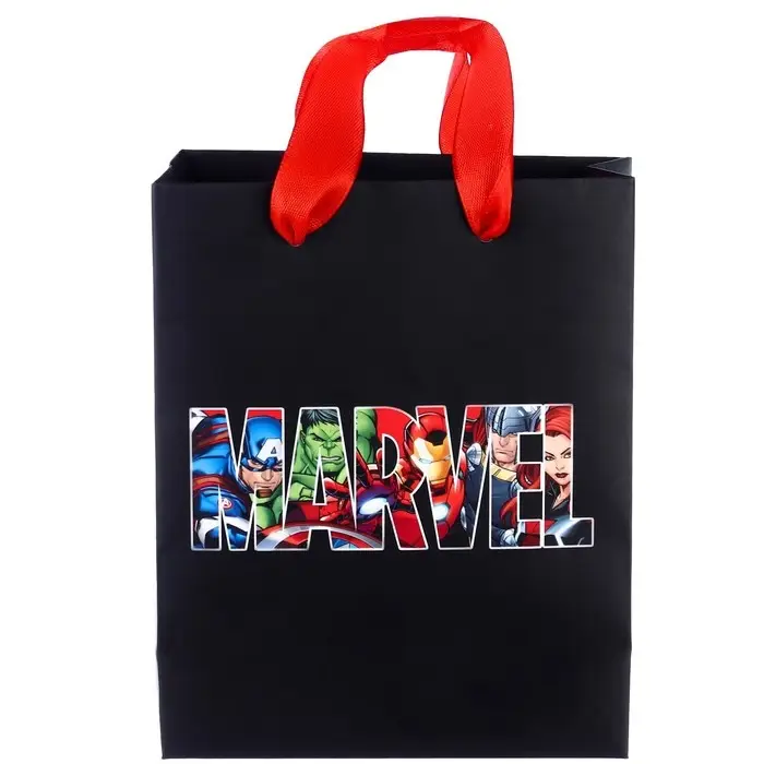 Пакет подарочный, 12х15х5.5 см, упаковка, Мстители Пакет подарочный, 12х15х5.5 см, упаковка, Мстители