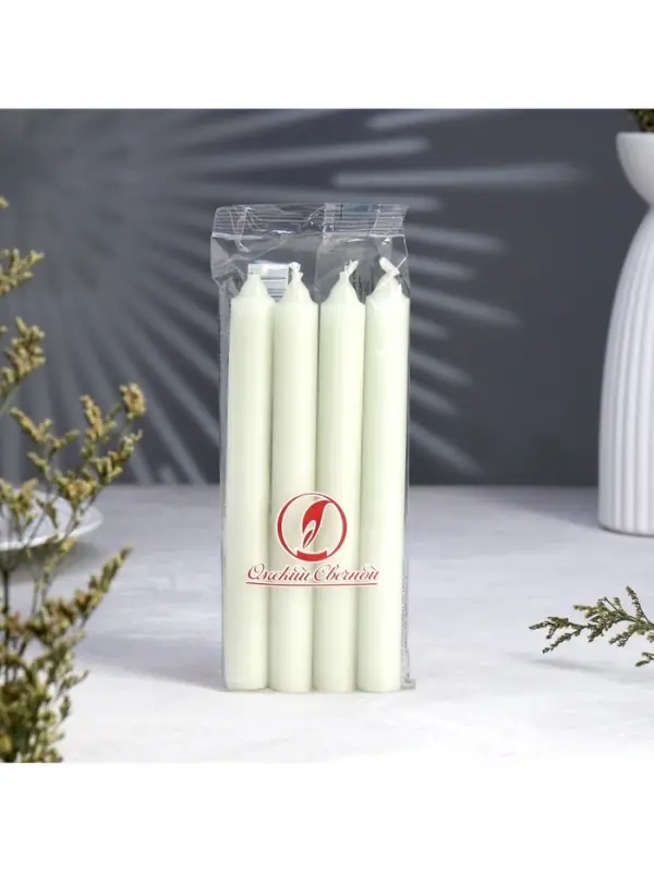 Набор хозяйственных свечей парафиновых, 1.8&times;17.5 см, 5 ч, 40 г, 4 шт.