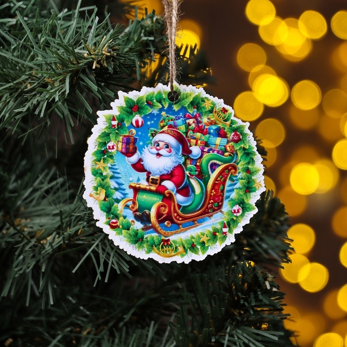 Новый год. Новогоднее украшение 2025 символ года Новый год. Новогоднее украшение 2025 символ года "Змейка в венке" цветное