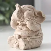 Фигура «Слон ничего не вижу», 7×5.5×6 см, слоновая кость