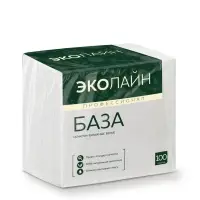 Салфетка однослойная в прозрачной уп, &laquo;Эколайн&raquo; белая, 100 л., 24&times;24