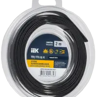 Трубка термоусадочная ТТУ нг-LS 8/4 черная (2м/упак) IEK