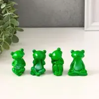 Набор фигурок полистоун &laquo;Зелёные лягушата&raquo;, 4 шт., 3&times;3.6&times;4.8 см
