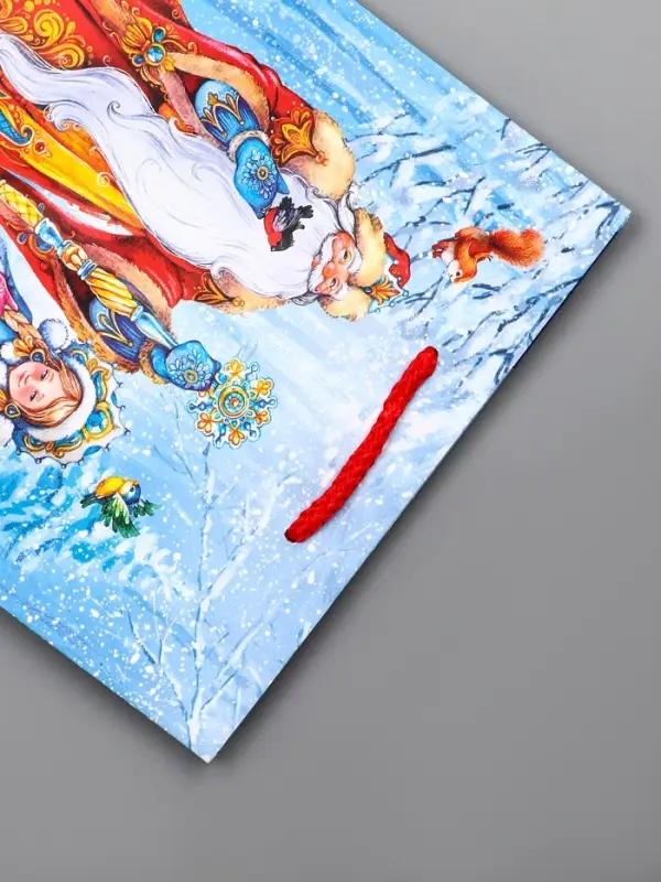 Пакет подарочный новогодний ламинированный, «Дед Мороз и Снегурочка» , 18×10×22.3 см Пакет подарочный новогодний ламинированный, «Дед Мороз и Снегурочка» , 18×10×22.3 см