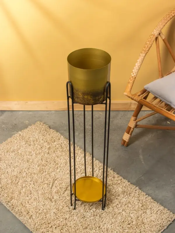 Кашпо на подставке  Кашпо на подставке "Хани" железо 18х18х89 см