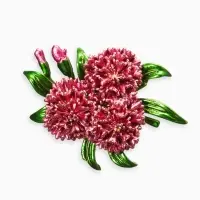 Брошь "Цветы Астры", цвет розово-фиолетовый в золоте Брошь "Цветы Астры", цвет розово-фиолетовый в золоте