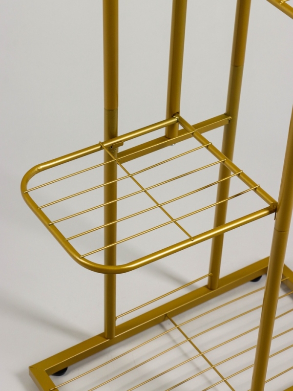 Подставка для цветов Greengo, 4 полки, 43 × 22 × 82 см, напольная, металл, цвет золотой Подставка для цветов Greengo, 4 полки, 43 × 22 × 82 см, напольная, металл, цвет золотой