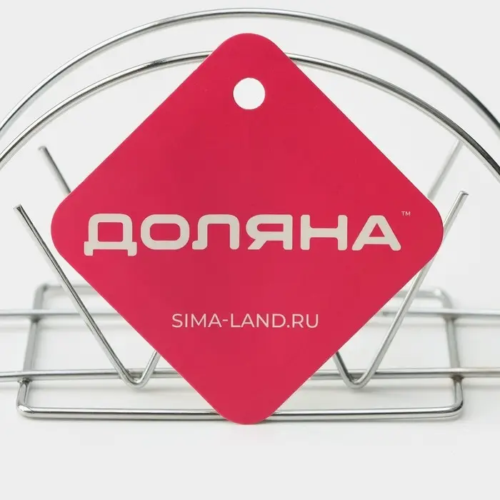 Салфетница Доляна &laquo;Корона&raquo;, 13&times;6&times;7.5 см, хром