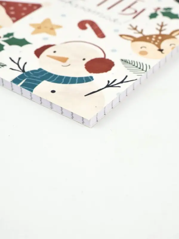 Набор блокнот на спирали, магнитные закладки 3 шт и ручка пластик  "Акварель"