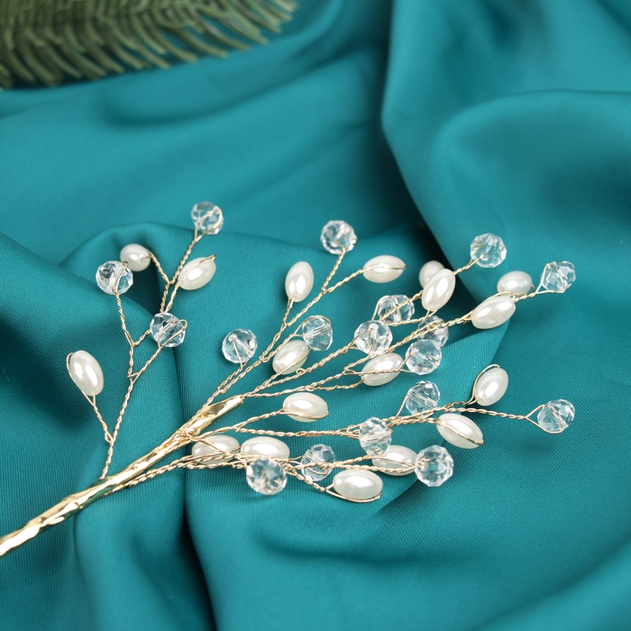 Новогодняя ветка декоративная «Зимнее волшебство. Хрустальная сказка», пластик, 25 см, веточка Новогодняя ветка декоративная «Зимнее волшебство. Хрустальная сказка», пластик, 25 см, веточка