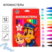 Фломастеры, 12 цветов, в картонной коробке, «Щенячий патруль»