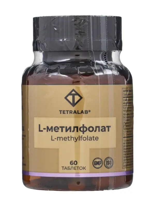 L-Метилфолат TETRALAB, таб №60 L-Метилфолат TETRALAB, таб №60