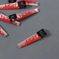 Декор для творчества акрил зеркальный "Окровавленная пила" 5,1х1,3х0,3 см