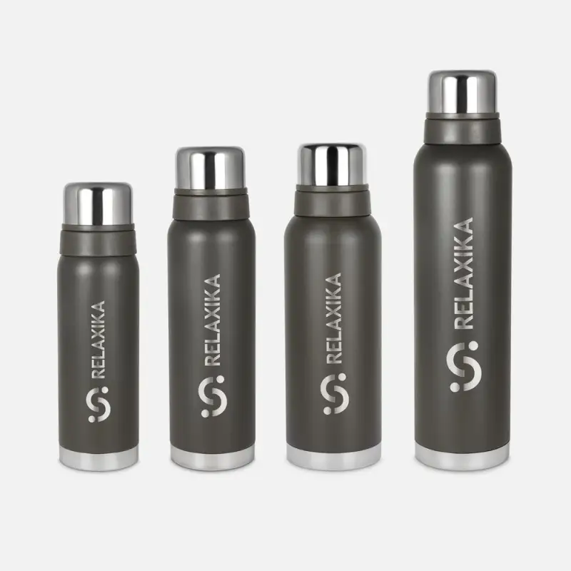 Термос Relaxika 1000 со стикерпаком, хаки