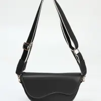 Сумка женская мессенджер на магните, 23&times;8&times;16 см, чёрная