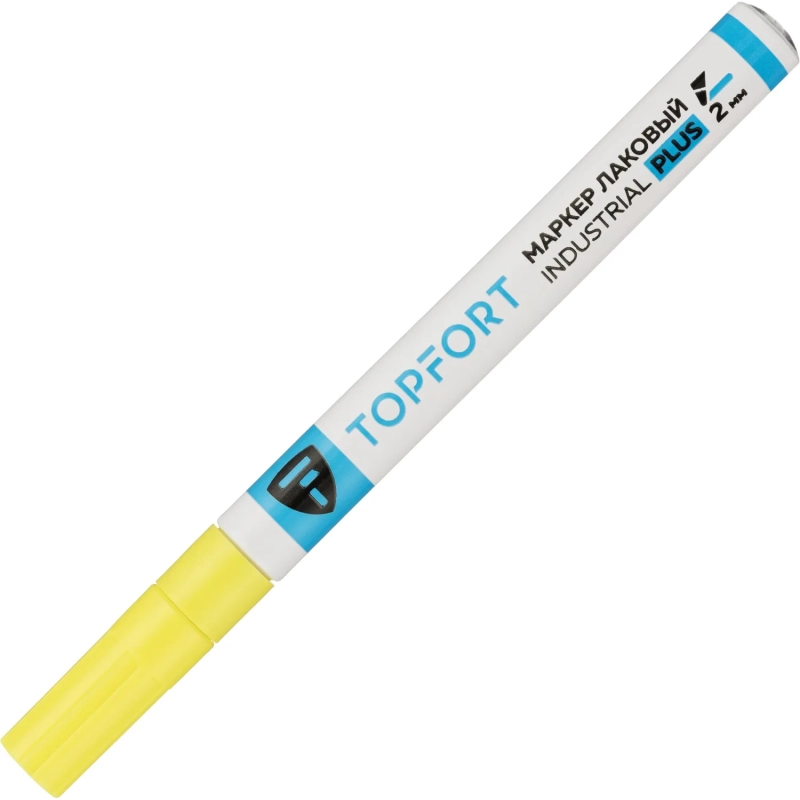Маркер лаковый Topfort Industrial Plus 2 мм желтый