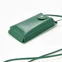 Сумка на магните, с длинным ремнём, однотонная, 10&times;2.5&times;20 см, зелёная