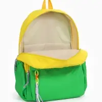 Рюкзак молодёжный на молнии, с карманами, двухцветный, 31&times;15&times;46 см, жёлтый