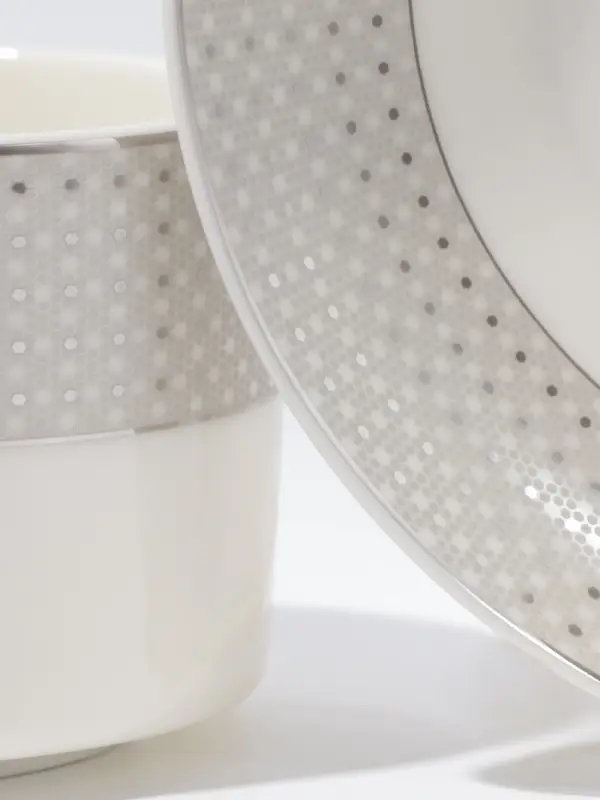 Чайный сервиз WY Eternal, 12 предметов, кружка 250 мл 6 шт., блюдце 6 шт., фарфор