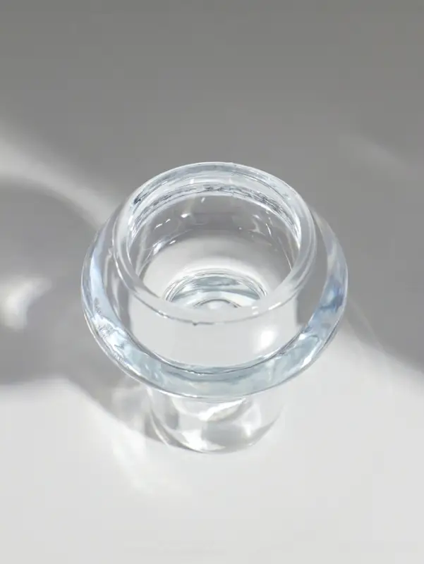 Подсвечник стекло на 1 свечу "Тюльпан на ножке" прозрачный d=2,5 см 6х6х7,5 см