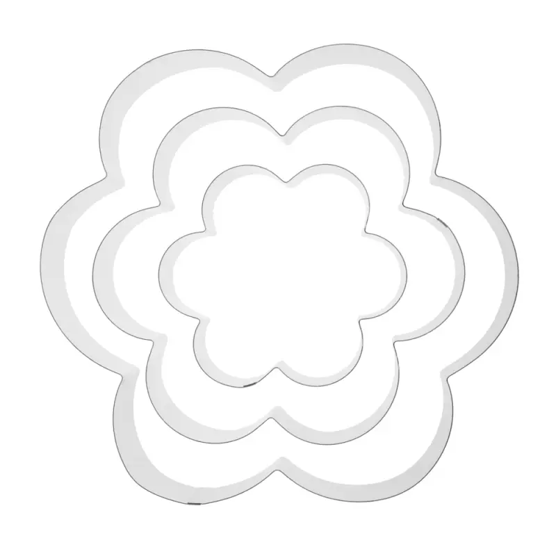 VETTA Набор колец кондитерских 3пр "Цветок", нерж.сталь