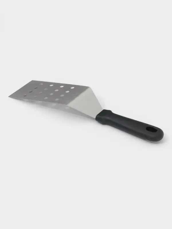 Лопатка перфорированная Доляна, 30.5&times;7.2 см, нержавеющая сталь, чёрная