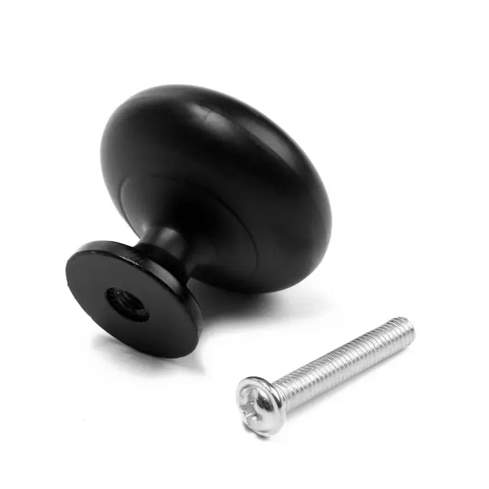 Ручка-кнопка CAPPIO РК120, d=32 мм, пластик, цвет черный